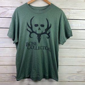 Bone Collector Men's Crew Neck Green T-Shirt Sz LARGE Short Sleeve Hunting Shirt
